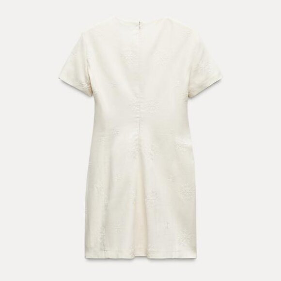 Zara EMBROIDERED MINI DRESS ZW COLLECTION M - Picture 8 of 10